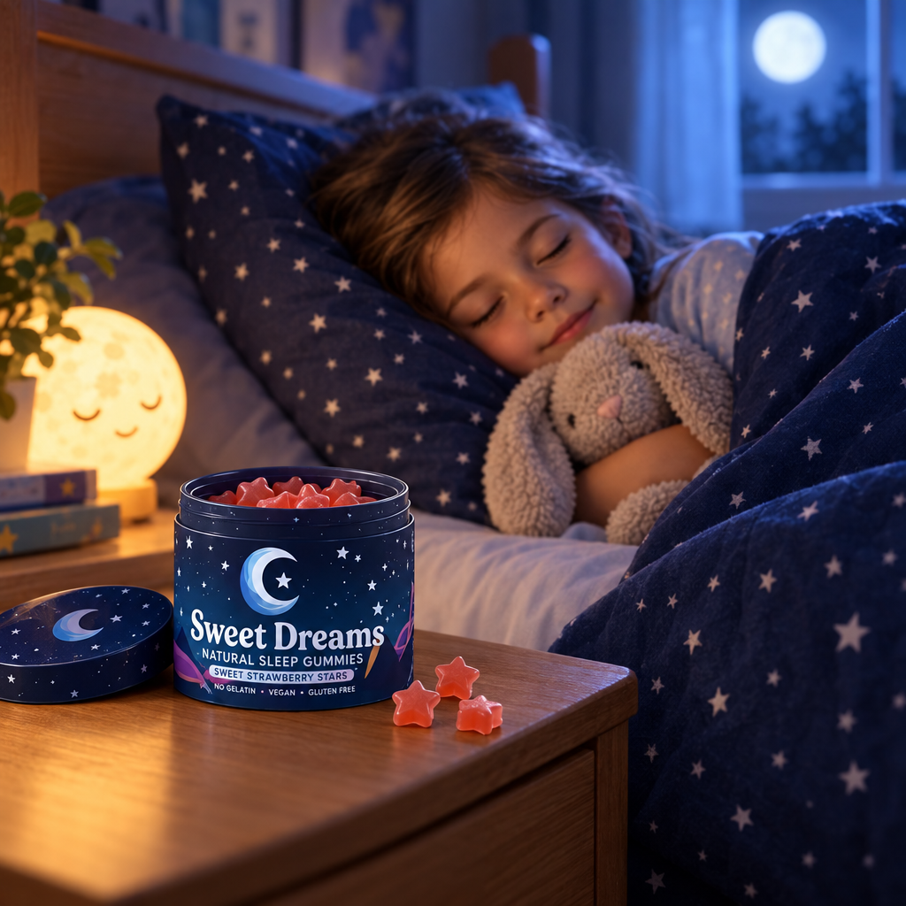 Sweet Dreams Stay Asleep Gummies – Magnesium for Kids