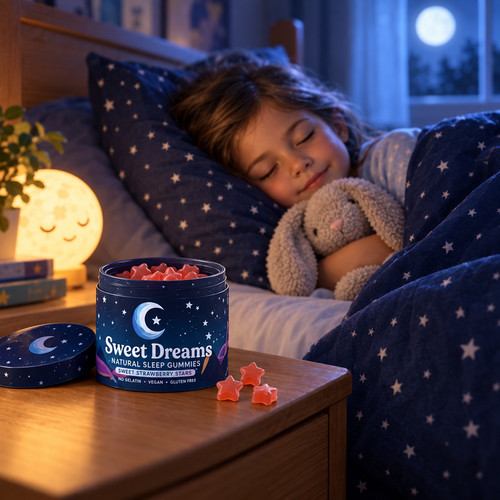 A child fast asleep and peaceful at night