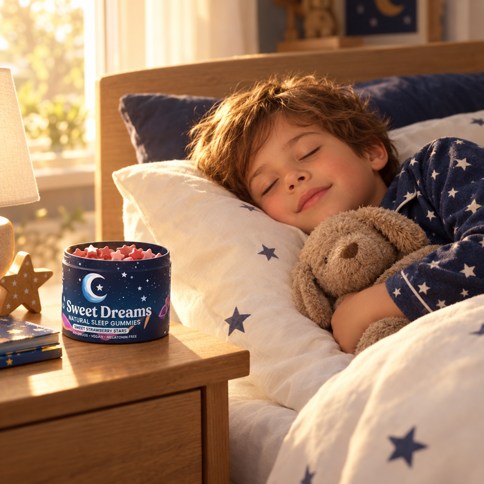 Early morning, a young child still sound asleep