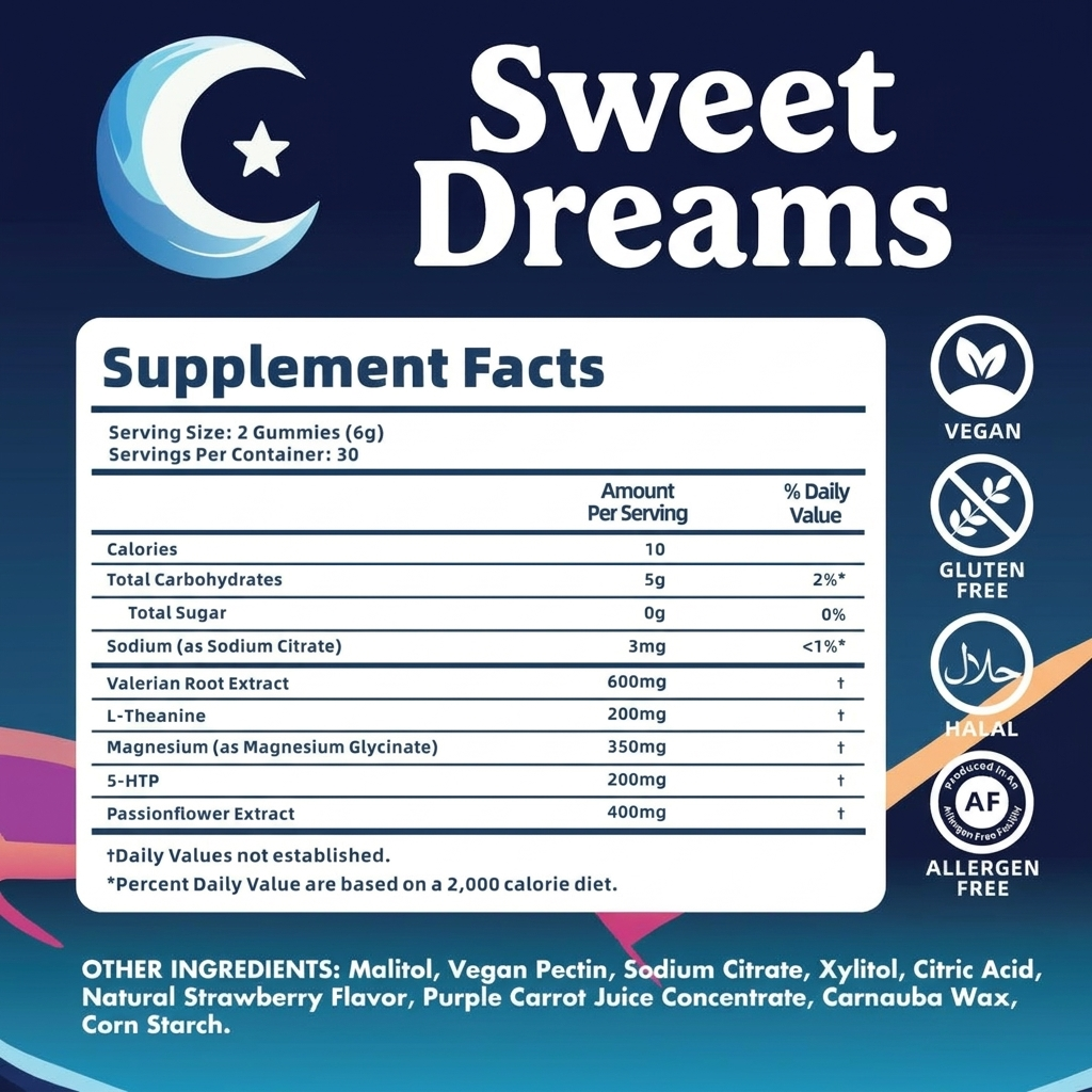 Sweet Dreams Stay Asleep Gummies – Magnesium for Kids